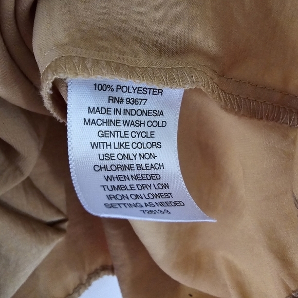 Worthington Tan Cream V Neck Short Sleeve Wrap Shirt Top Blouse Plus 2X - Picture 10 of 11